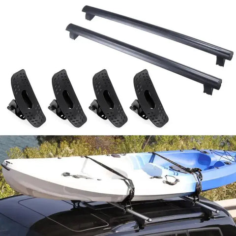 Roof Rack Cross Bar W/Saddles Kayak Rack For Jeep - 6Pcs ECCPP