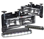 Black Housing Headlight+8 Led Smoke Fog Light Fit 92-99 Tahoe/Yukon/Suburban DNA MOTORING