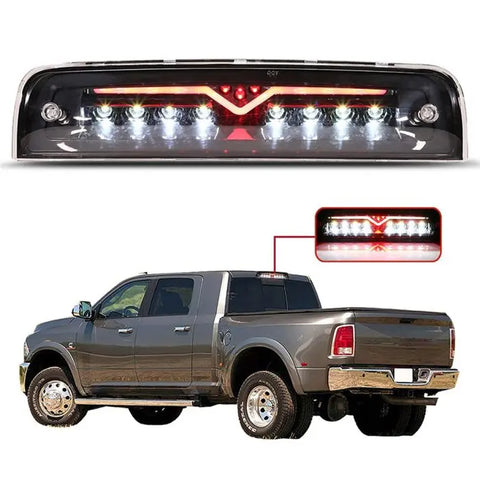 Third Brake Light Black Housing High Power Tail Lamp For 10-17 Dodge Ram 3500 ECCPP