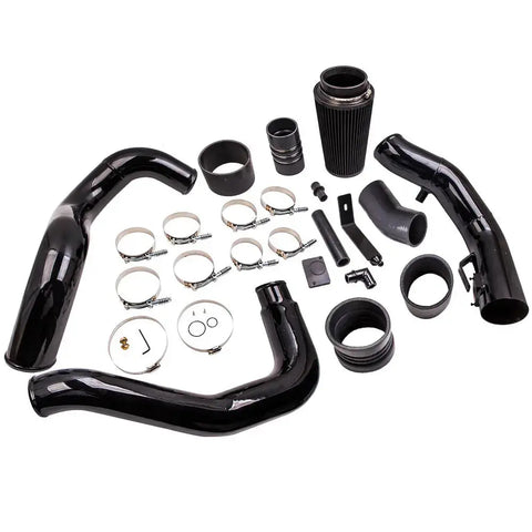 Turbo Intercooler Pipe and Cold Air Intake Kit and Clamps compatible for Ford F250 03-07 6.0L MaxpeedingRods