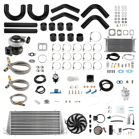 Turbocharger Kit Universal Turbo Kit Perfect For 4.0L-6.0L engine MAXPEEDINGRODS