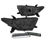 U-Halo Smoked Clear Projector Headlight+6.25"Smoked Led Drl Fit 11-13 Highlander DNA MOTORING