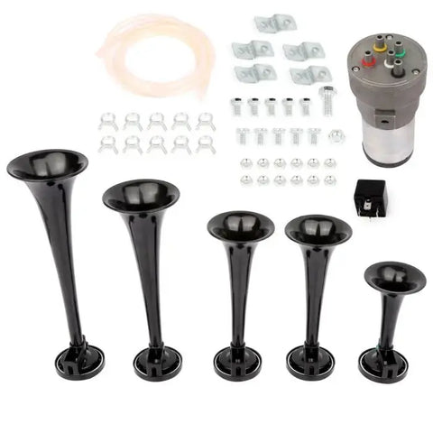 Ultra Black Dixie Musical Car Air Horn Kit Dukes of Hazzard General Lee Loud ECCPP