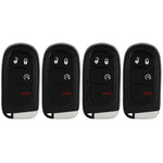 Uncut ignition Key Fob SHELL CASE replacement replacement for Jeep for Cherokee 2014-2018 GQ4-54T 4 PCS ECCPP