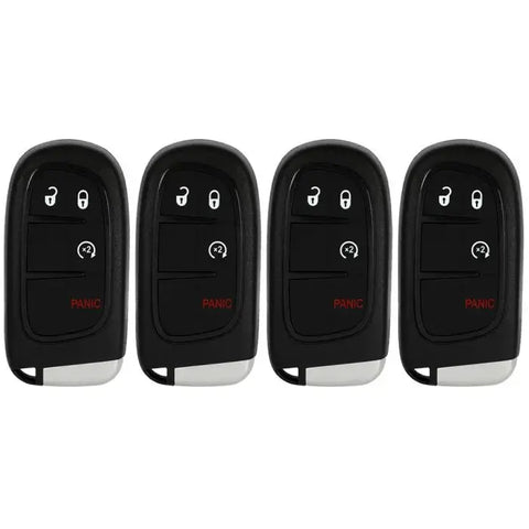 Uncut ignition Key Fob SHELL CASE replacement replacement for Jeep for Cherokee 2014-2018 GQ4-54T 4 PCS ECCPP