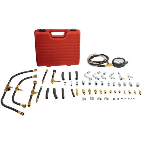 Universal Fuel Injection Gauge Pressure Tester Car System Pump Tool Kit MAXPEEDINGRODS