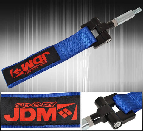 (Jdm Sport) Scion Tc 05-08/Xb 03-07 Heavy Duty 4000Lb Tow Strap Adapter Kit Blue AJP DIST