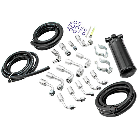 Universal 134a Air Conditioning Extended Length Hose O-Ring Fittings Drier Kit MAXPEEDINGRODS