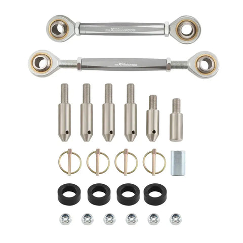 Front Sway Bar Links Disconnect 2.5-6 Lift compatible for Jeep Wrangler JK JKU JL 2007-2021 MAXPEEDINGRODS