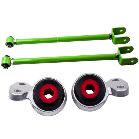 Compatible for BMW E46 Rear Lower Control Arms Camber Green and Front Control Arm Bushings MAXPEEDINGRODS