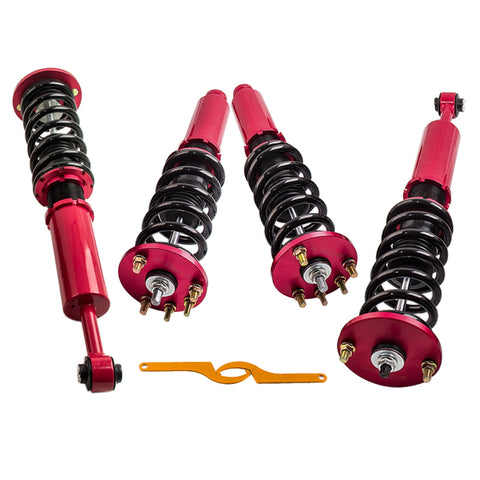 Front Rear COILOVER KITSHOCK ABSORBERFOR compatible for HONDA ACCORD 03-07 TWIN TUBE MAXPEEDINGRODS
