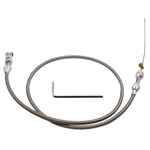 36 inch Stainless Steel Throttle Cable compatible for Chevy LS1 4.8 5.3 5.7 6.0 36 inch Long Cable MAXPEEDINGRODS