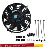 7" inch Universal Slim Fan Push Pull Electric Radiator Cooling 12V Mount Kit