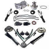 Timing Chain Water Pump Kit+Cam Phasers+Cover Gasket For 04-08 Ford Lincoln 5.4