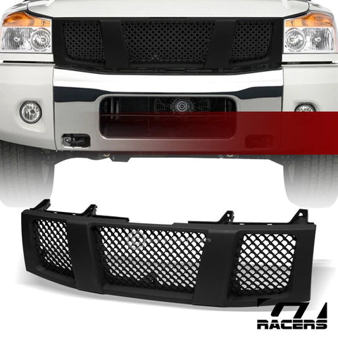 2004-2007 Nissan Titan/Armada Matte Blk Mesh Front Hood Bumper Grille Guard