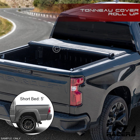 2016-2023 Toyota Tacoma 5 Ft Short Bed Lo Pro Roll Up Lock Tonneau Cover v2