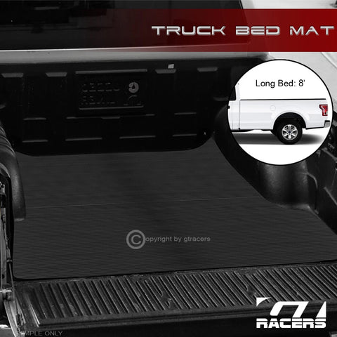 2015-2024 F150 8 Ft 96" Long Cab Rubber Truck Bed Floor Mat Carpet Liner v2
