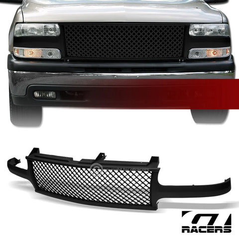 1999-2006 Chevy Silverado/Tahoe/Suburban Matte Blk Mesh Front Bumper Grille