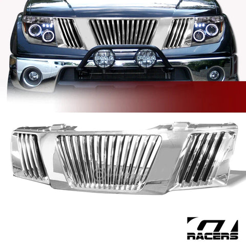 2005-2008 Frontier/Pathfinder Chrome Vertical Front Hood Bumper Grill Grille