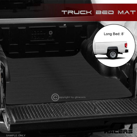 2007-2018 Silverado/Sierra 8'/96" Rubber Truck Bed Floor Mat Carpet Liner v2