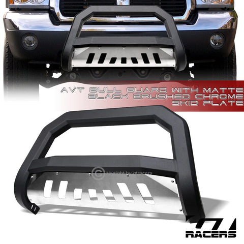 2005-2011 Dodge Dakota Matte Black AVT Edge Bull Bar Bumper Guard w/Skid