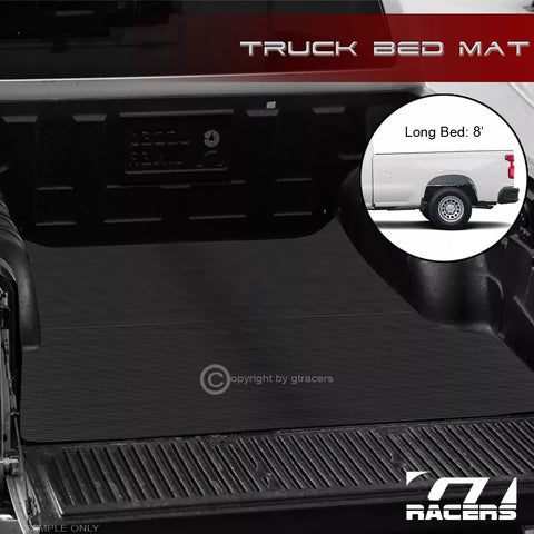 2019-2021 Silverado/Sierra 1500 8 Ft 96" Rubber Truck Bed Floor Mat Liner v2