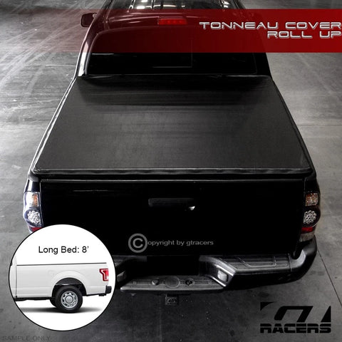 2015-2024 F150 8' 96" Long Bed Lock & Roll Up Soft Vinyl Truck Tonneau Cover