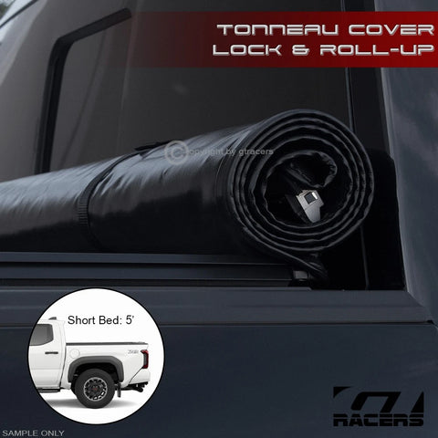 2024-2025 Tacoma 5 Ft 60" Short Bed Lock & Roll Up Soft Vinyl Tonneau Cover