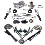 Timing Chain Water Pump Kit+Cam Phasers+Cover Gasket For 04-08 Ford Lincoln 5.4