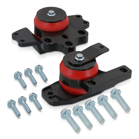 Volkswagen MK5 MK6 Jetta 2006-2014 / Golf 2006-2014 / Audi A3 2005-2013 / TT 2008-2014 Engine & Transmission Motor Mount Black with Red Polyurethane Bushing