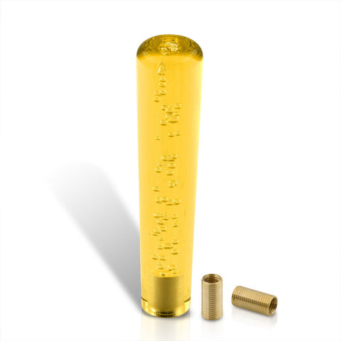 Universal M8 M10 M12 200MM Smooth Bubble Shift Knob Yellow