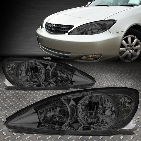 02-04 Toyota Camry Oe Style Smoked Lens Clear Corner Headlight Headlamps Speed Daddy