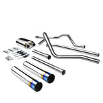 04-08 F150 4.6/5.4 V8 3.5"Rolled Burnt Tip Stainless Exhaust Catback System DNA MOTORING