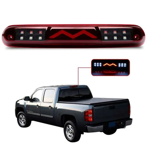 07-13 Chevy Silverado GMC Sierra Black LED Rear 3rd Third Brake Tail Light ECCPP