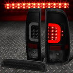 08-16 Ford Super Duty 3D Led C-Bar Tail Light+Third Brake Lamp Black/Smoked Speed Daddy