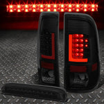 08-16 Ford Super Duty Red 3D Led L-Bar Tail Light+Third Brake Lamp (Smoked) Speed Daddy