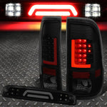 08-16 Ford Super Duty Red Led L-Bar Tail+3D Third Brake/Cargo Light Smoked Speed Daddy