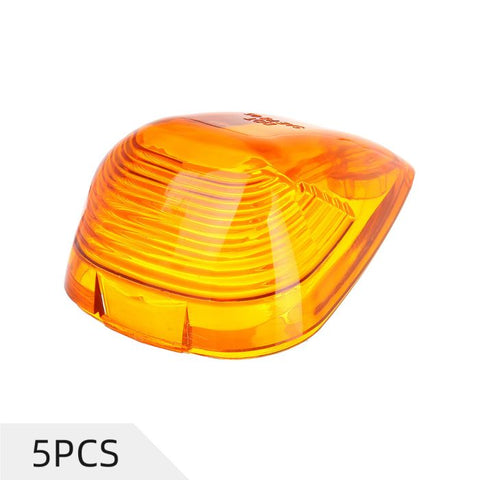 5 Pcs Amber Teardrop Shape Cab Marker Clearance Light Lens Cover Replacement Fit 2004-2016 Toyota Tacoma/2004-2018 Chevrolet Silverado 1500 ECCPP
