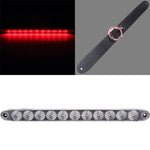 1 Pcs 15" Red LED Trailer Light Bar Clear Lens 11 Super Diodes Surface Mount 12V Freightliner Kenworth Peterbilt ECCPP