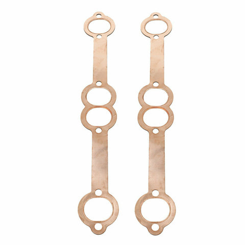 1.8"x1.5" Copper Header Exhaust Gaskets For SB Chevy 350 Reusable SBC Oval Port SILICONEHOSEHOME