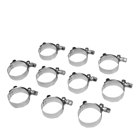 10 Pcs 2" Stainless Steel T-Bolt Clamps Intake Intercooler Silicone Hose DNA MOTORING