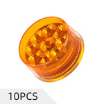 10PCS 2" Amber Round Side Marker/Clearance Light 9 Diodes LED Surface Mount Truck Trailer ECCPP