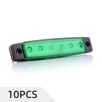 10PCS Green Thin Line 3.8" Side Marker/Clearance/Tail Light 6LED 12V 2000 Honda Civic/2008 Nissan Altima ECCPP