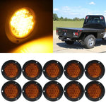 10x 5.6" 40 led amber super power 3 holes 12v tail turn light trailer ECCPP