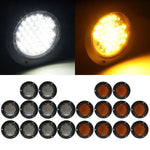 10x 5.6" 40 led amber+10x white tail indicator side marker light pickup ECCPP