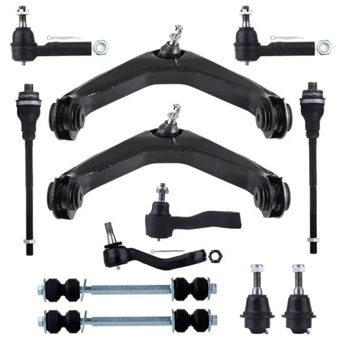 12pcs Front Control Arms Tie Rod Ends For Sierra Silverado 2500 3500 HD Classic ECCPP