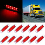 12x Red Peterbilt Side Marker Light Sealed 12 LED universal 12v cars ECCPP