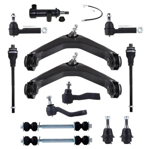 13x Front Control Arms Sway Bars Tie Rod Links For 01-10 GMC Sierra 2500 3500 HD ECCPP
