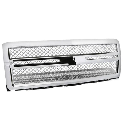14-15 Silverado 1500 Gmt K2Xx Chrome Front Upper Square Mesh Style Grille DNA MOTORING