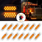 14x Amber side bright 16 Led universal Side Marker Peterbilt + free lights ECCPP